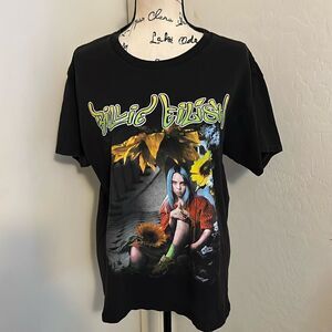 Billie Eilish Music Singer Artist Black Graphic Pullover Shirt